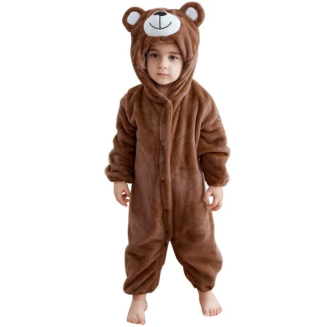 MICHLEY Halloween Lion Baby Rompers Clothes Hooded Flannel Cosplay Toddler Infant Pajamas Bodysuit Jumpsuit Costume For Kids Boy