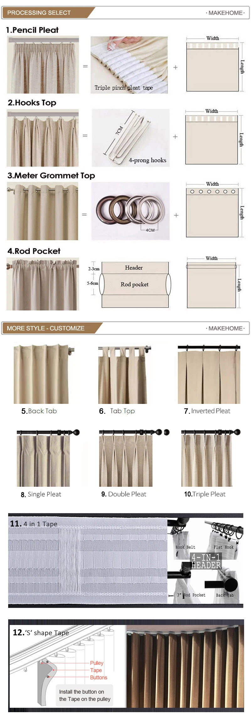 Custom Size Striped Jacquard Linen Sheer Curtains for Living Room Bedroom Japan Style Tulle Curtains Simple Design Blinds