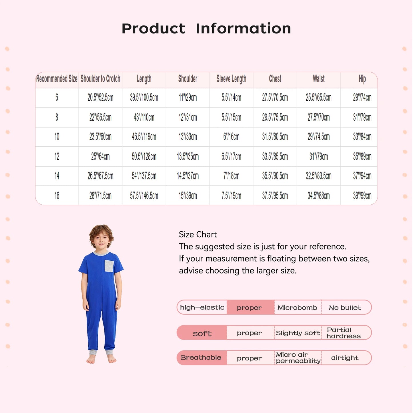 Kids Boys Girls Special Needs Adaptive Clothing Cotton Round Neck Short Sleeve Back Zipper Solid Color Full Body Jumpsuit Romper