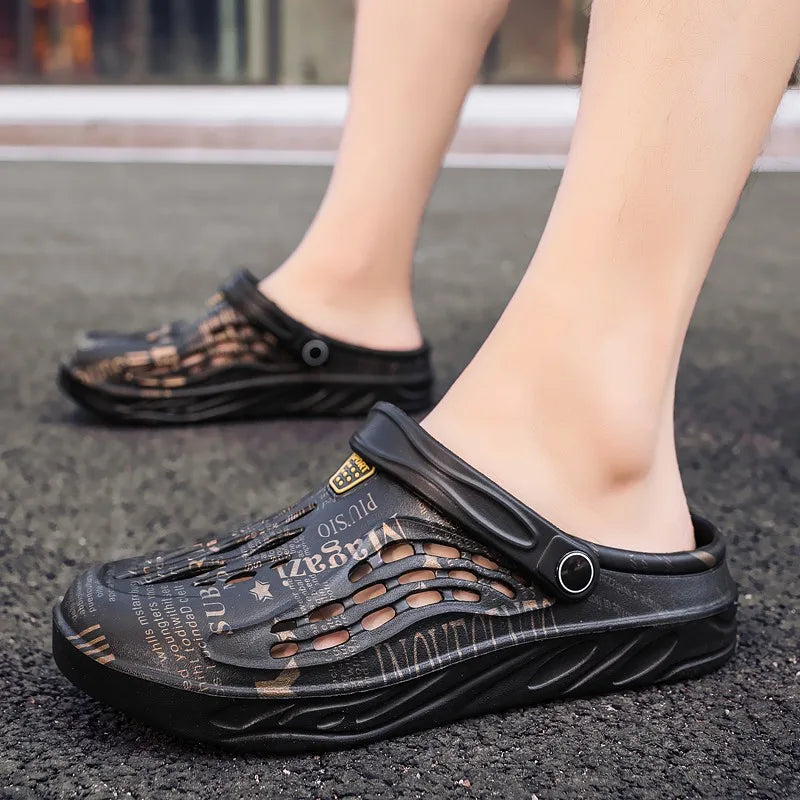 Plus Size 49 Mens Clogs Sandals Beach Slippers Summer Garden Shoes Men and Women Outdoor Leisure Slides Clogs Soft Sandals