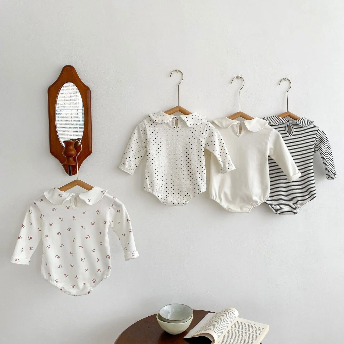 Insautumn baby baby collar bottoming romper clothes baby children Long Sleeve romper cotton fabric is soft and comfortable