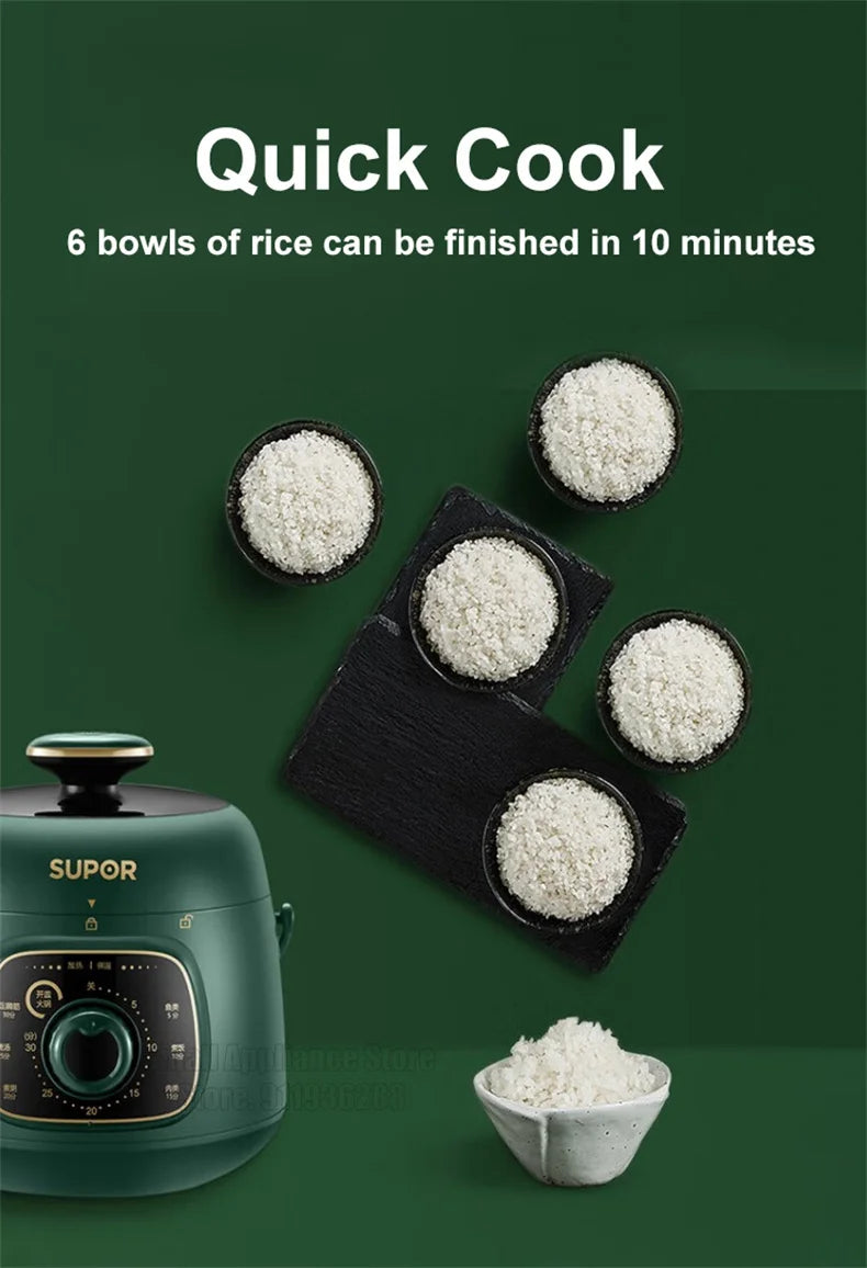 SUPOR Pressure Cooker 1.8L Electric Rice Cooker Automatic Stewing Electric Cooker Small Household Appliances For 1-4 People