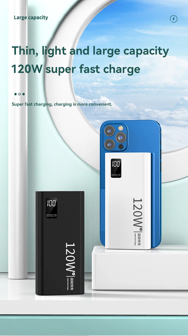 Lenovo Original 500000mAh Powerbank External Spare Battery Portable Charger For Xiaomi iPhone Super Fast Charging PowerBank