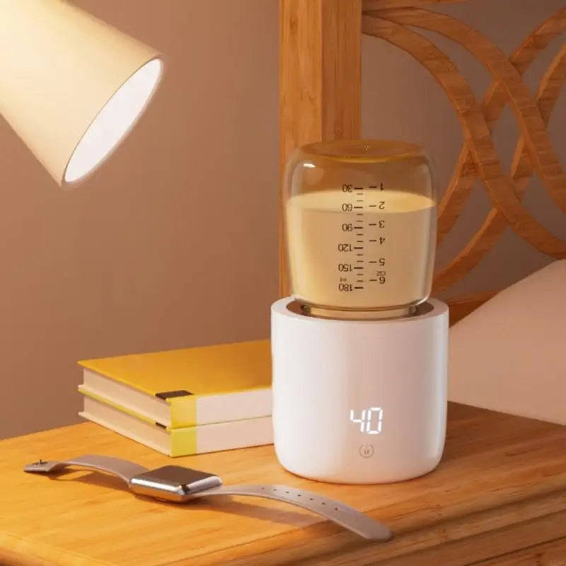 G2AD Portable Baby Bottle Warmer with Quick Heating and Digital Temperature Control 4-Gear Adjust for Home and Travel Use
