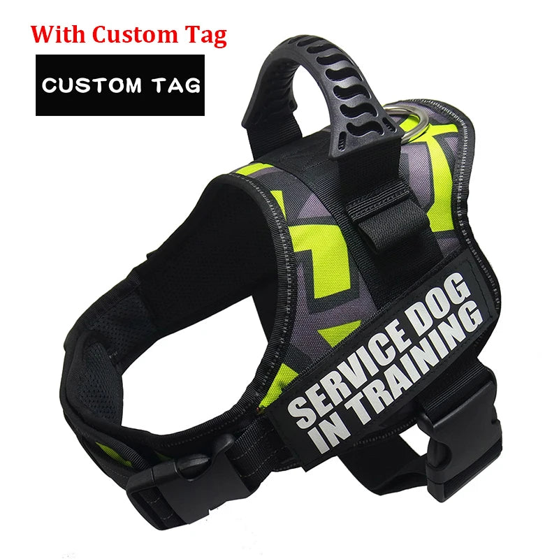 Adjustable Nylon Dog harness Personalized Reflective Pet Harness for Small Medium Large Dogs  No Pull Dog Harness Leash