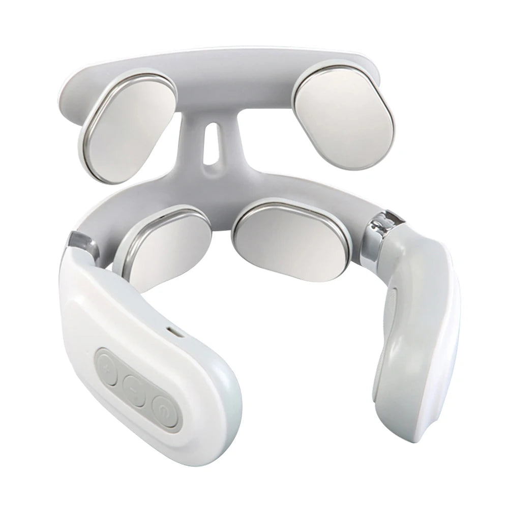 4-head Cervical Massager with Heat Electric Neck Massager Relaxation Gifts for Women Men Dad Mom