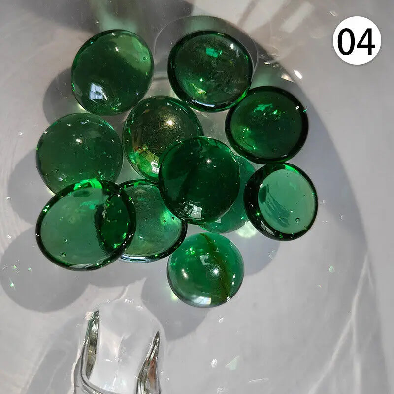 100% Natural Round Clear Quartz Crystal Bulk Tumbled Stone Mini Colourful Flat Stone Ornament Fish Tank Aquarium Decorations