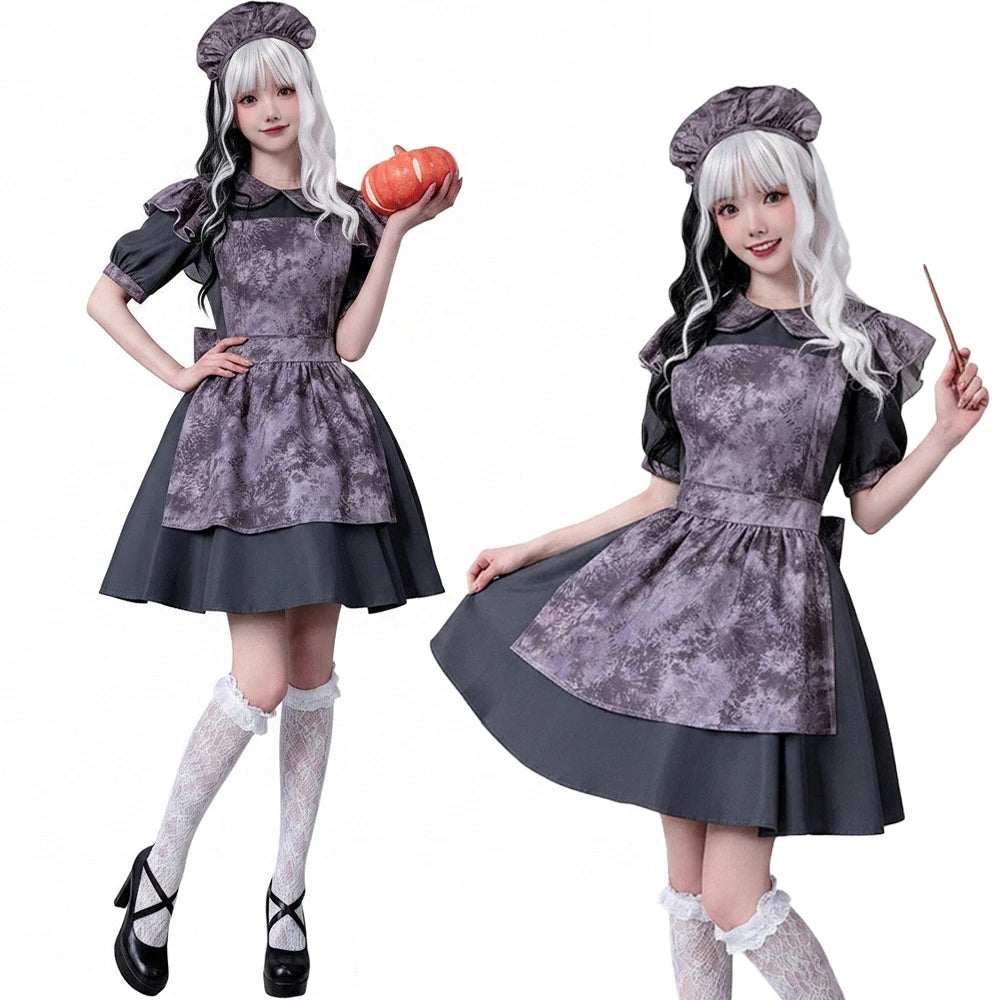 Halloween Costumes Lolita Dresses Pumpkin Witch Vampire Maid Outfits Dark Teenage Gothic Scary Doll Role-Playing Japanese Suit