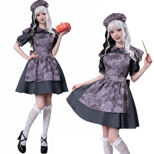 Halloween Costumes Lolita Dresses Pumpkin Witch Vampire Maid Outfits Dark Teenage Gothic Scary Doll Role-Playing Japanese Suit