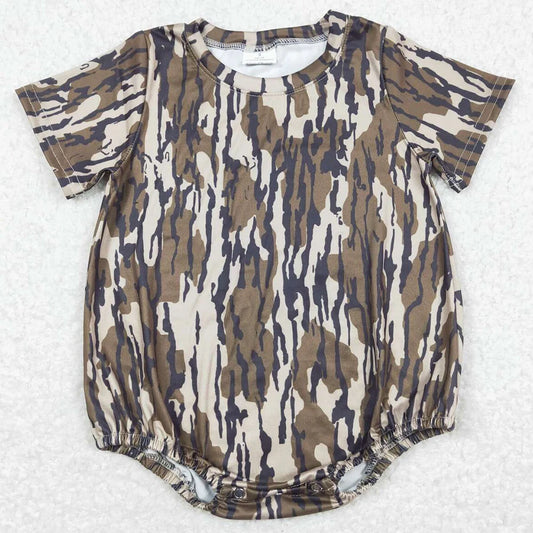 Hot Sale Kids Designer Clothes Boys Camo Branches Short Sleeve Rompers Boutique Infant Baby Boys Rompers Toddler Boy Jumpsuits