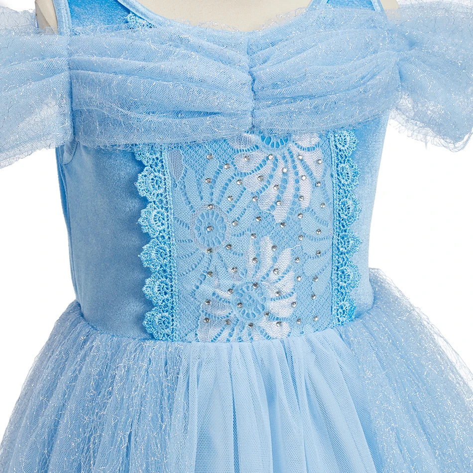 Child Halloween Cinderella Princess Cosplay Costume 2026 Summer Kids Birthday Party Dresses Baby Girls Carnival Dress Up Clothes