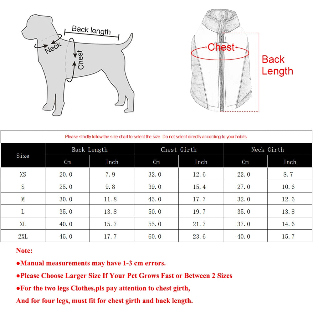 Winter Dog Clothes Reflective Waterproof Pet Jacket Vest For Small Medium Dogs Cat Chihuahua Pug Coat With D-ring Pug Outfits