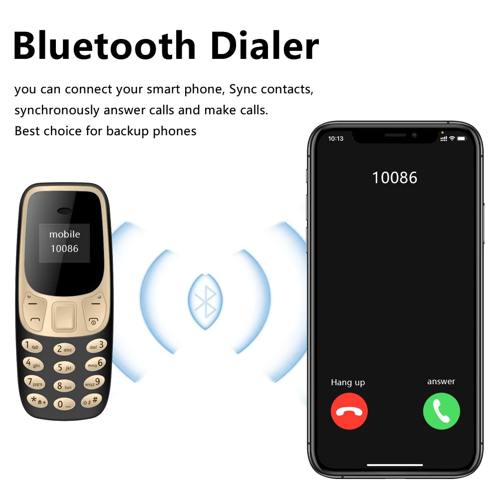 SERVO BM10 Super Mini Mobile Phone Dual SIM Magic Voice Dial Bluetooth Earphone Auto Call Recording Blacklist Mp3  2G Cellphones
