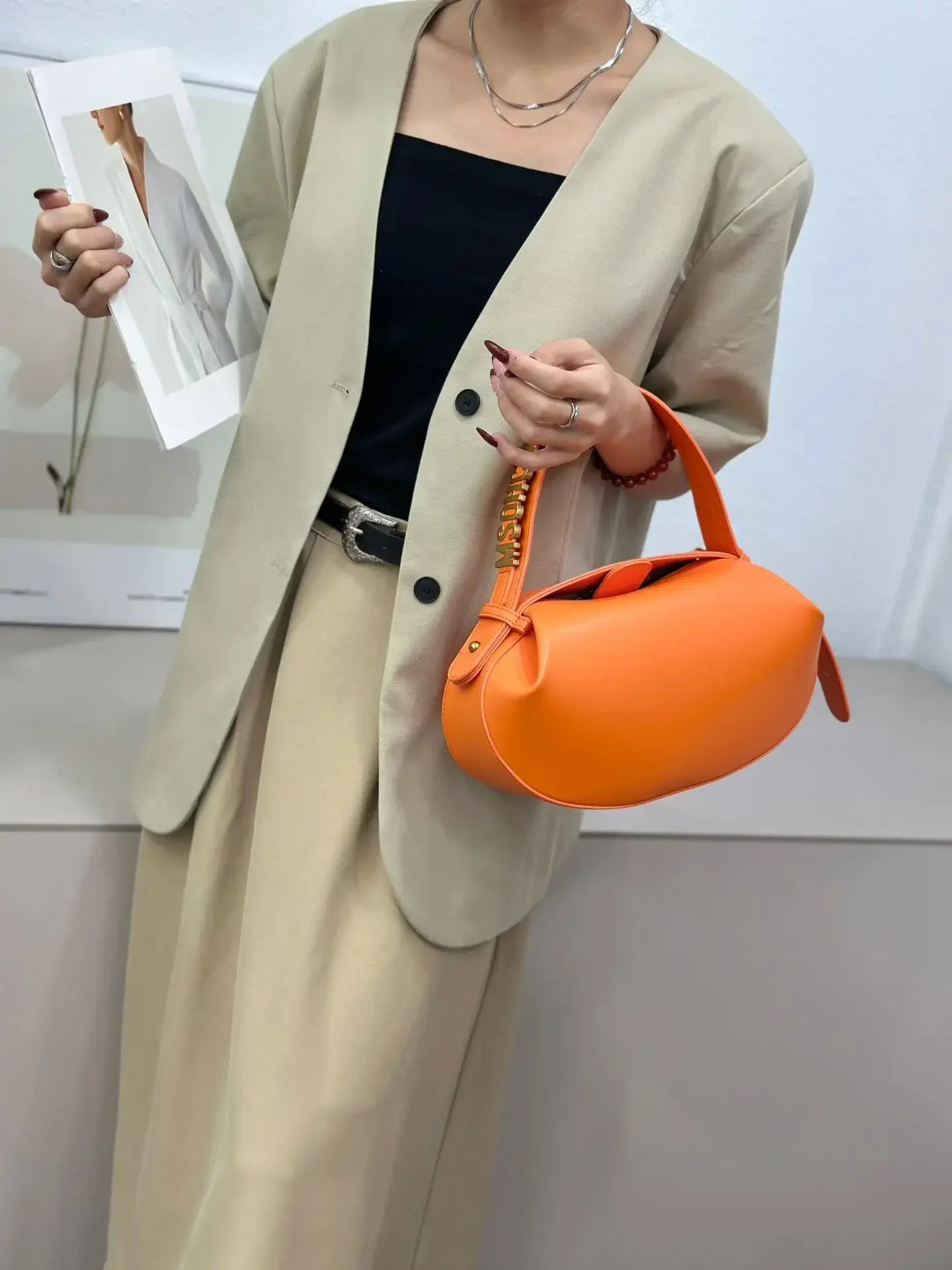 Large Capacity Diaper Bag Women Tote Handbag Shoulder Crossbody Vintage Simple Leather Commuter Luxury