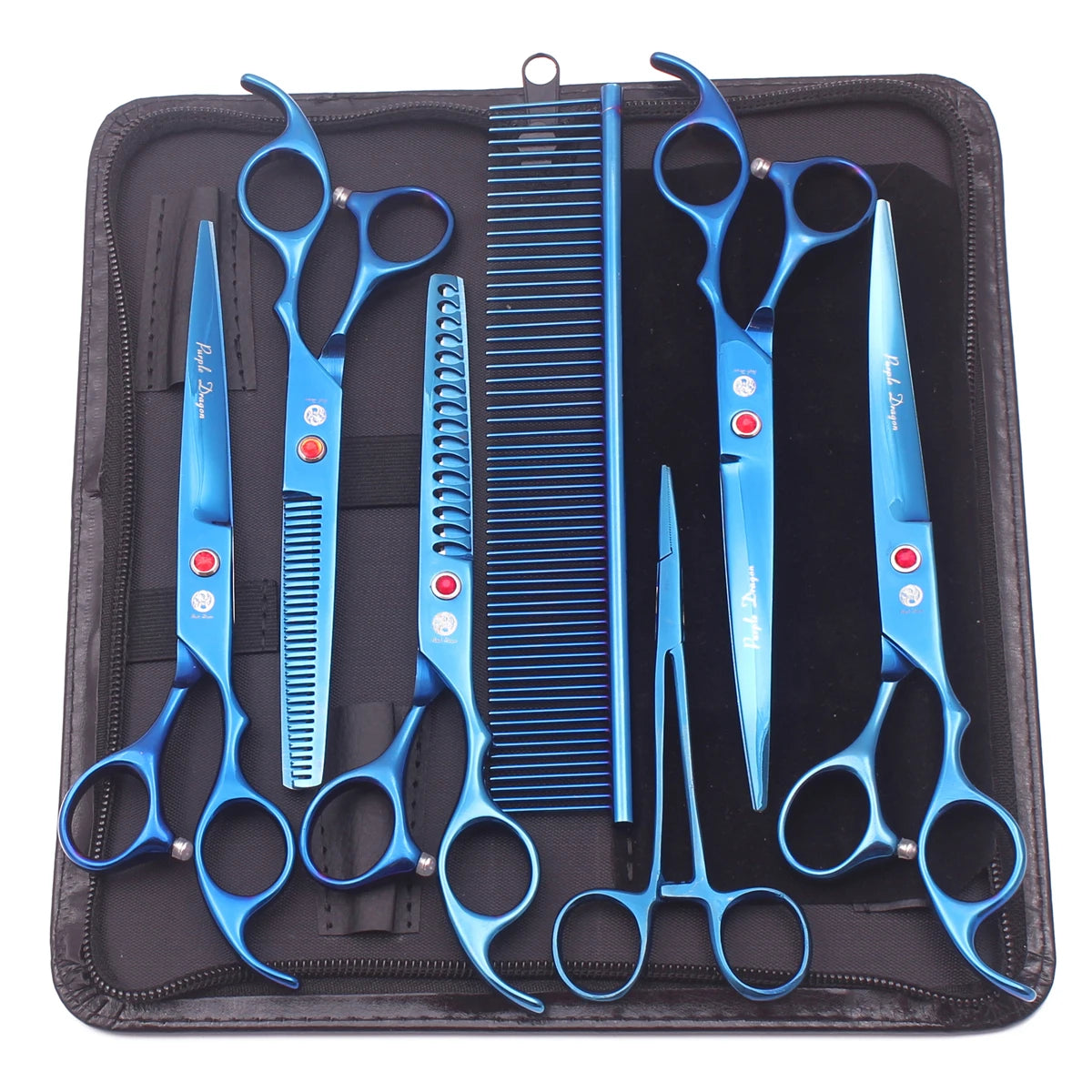 Pet Grooming Scissors Set - Professional Dog & Cat Grooming, Stainless Steel, Sharp, Multi-Piece, Ergonomic Handle, Durable Trim