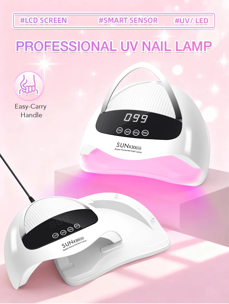 DianaBeauty 380W Professional UV LED Nail Lamp With LCD Display 90LEDS Nail Dryer for Drying All Gels Nail Polish Nail Art Tools