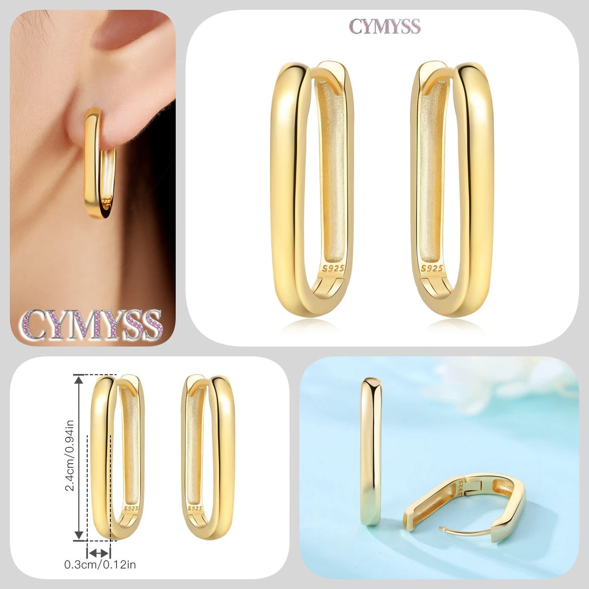 925 Sterling Silver Needle Iris Flower Hoop Earrings for Women Original Elegant Versatile Jewelry Birthday Party Fine Gift 2026