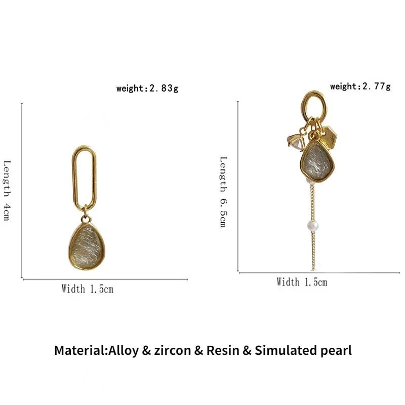 Trendy Jewelry Luxury Temperament Personality Asymmetrical Earrings For Women Gifts Delicate Design 2025 Trend New Accessories