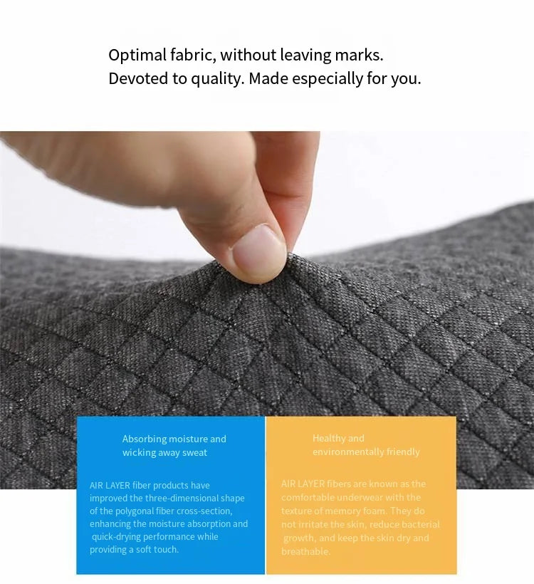 Cervical Pillow Memory Foam Core, Ergonomic Curve Design, Enhanced Neck Contour, Head Support, Relieves Fatigue