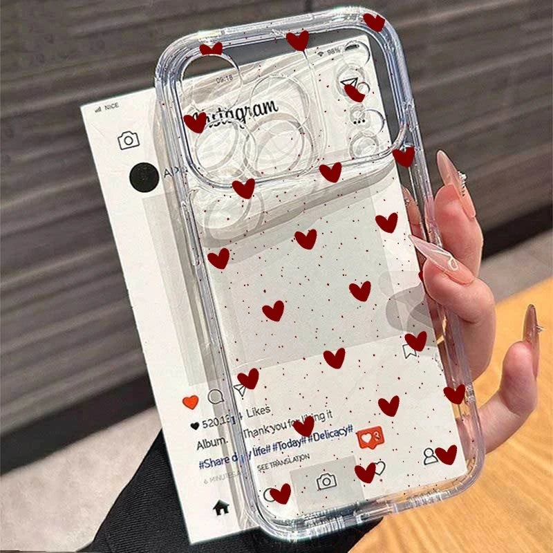 Simple Love Heart Bow Polka Dot Clear Phone Case for Xiaomi 15T Pro POCO F7 X7 X6 X5 F5 F6 Pro Mi 11 Lite 5G 14T 13T 12T Cover