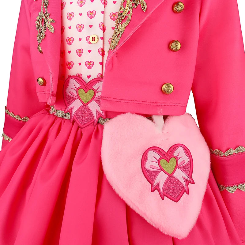 Halloween 2026 European and American descendants movie same cosplay dress jumpsuit sweet and cute pink performance suit