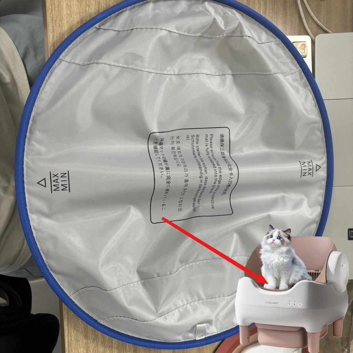 Special Mat for Automatic Cat Litter Box Easy To Clean and Replaceable Oxford Cloth Cat Toilet Pad