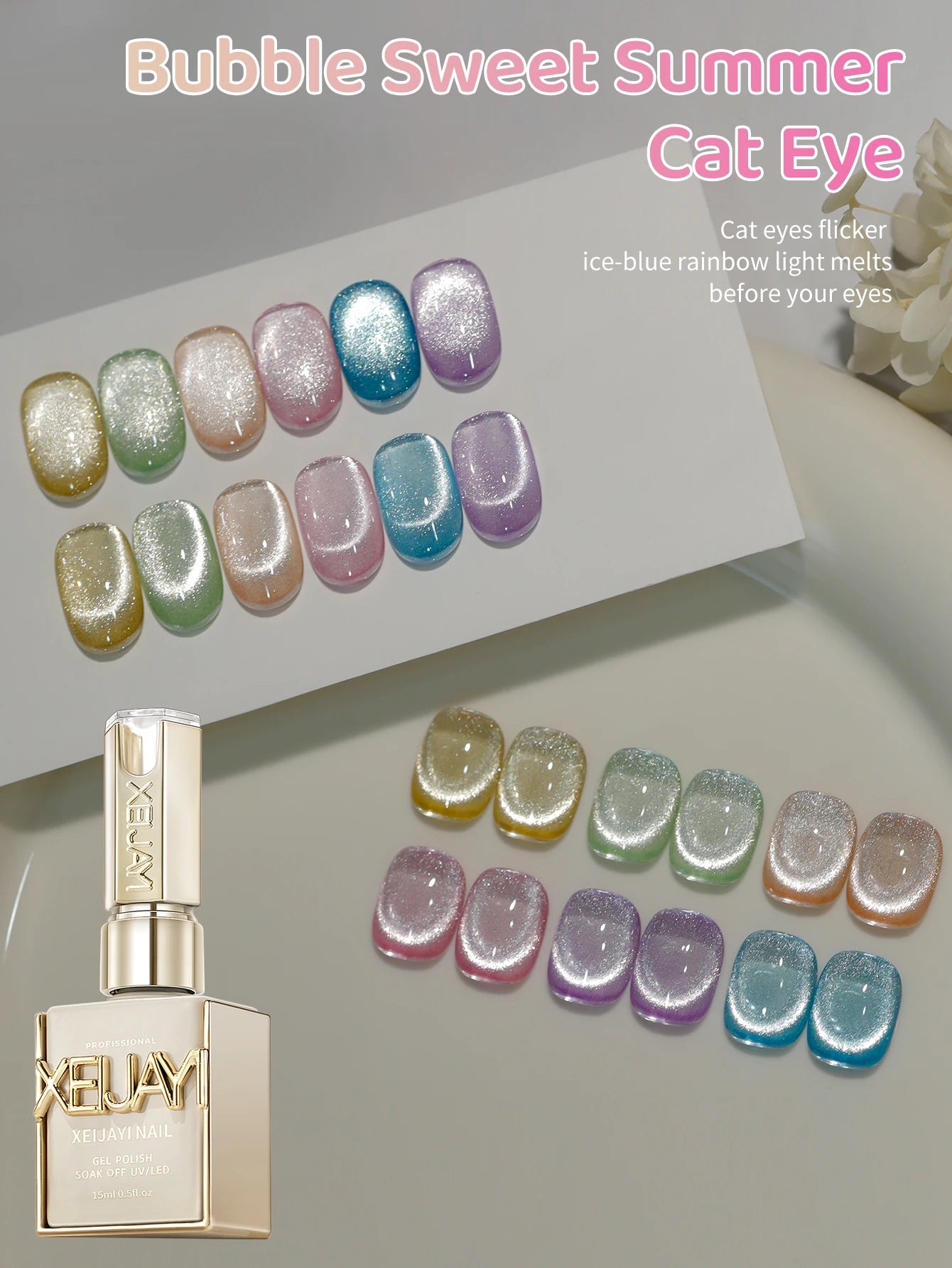 6 Colors 15ml Gel Nail Polish Soaking UV LED Nail Gel Female Nail Art Tools Fashion Nails For Home Salon Nail Art DIY