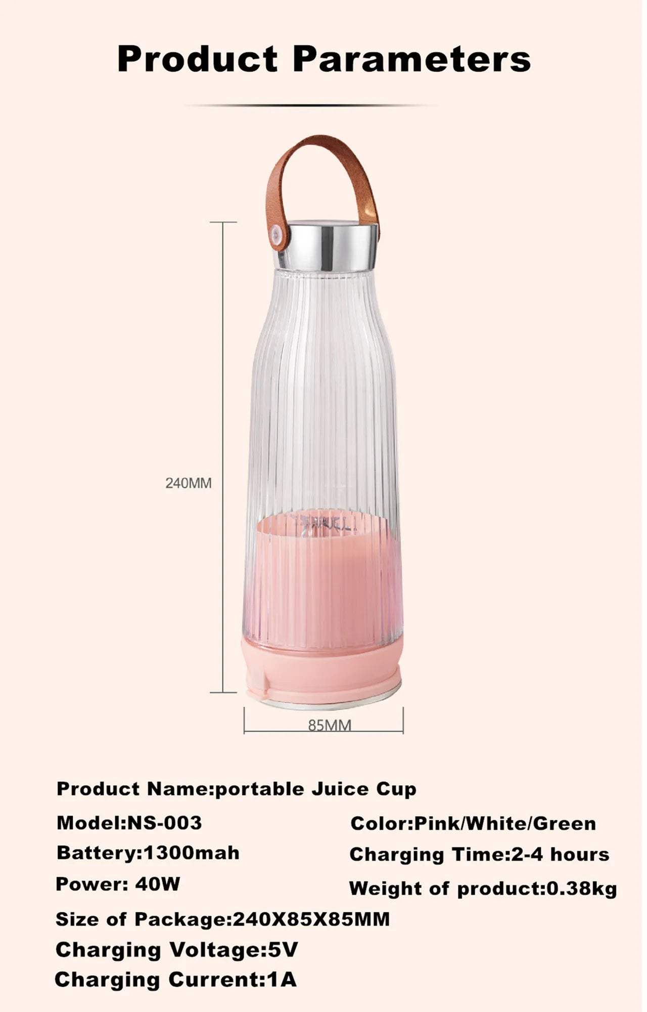 2026 Electric Juicer Cup 6 Blades Blender Milkshake Machine USB Portable Fruit Milk Mixing Tool Mini Fresh Juice Blender