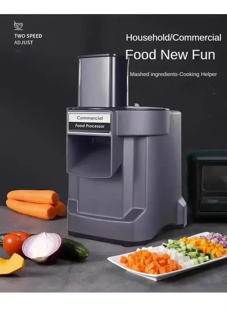 Commercial Vegetable Chopper 3 in1 Multifunctional Electric Cutting Machine Carrot Potato Slice Shred Diced Food Processor