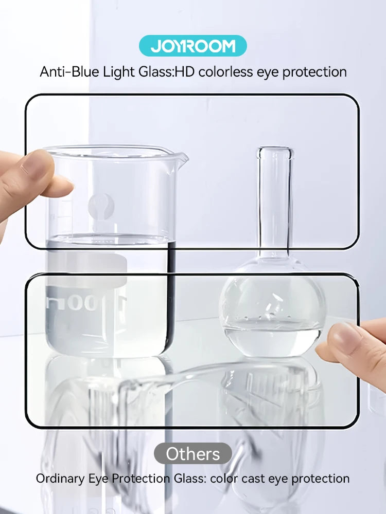 Joyroom 3/2/1pcs HD Anti-Blue Light Glass for iPhone 17 Pro Max Screen Protector Full Screen Eye Protection Tempered Glass
