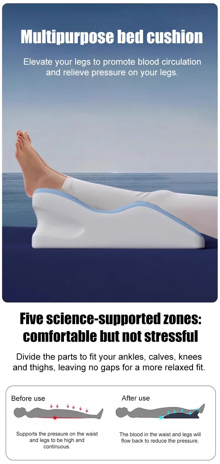 Multifunctional Bed Lounger Pillow for Sleeping, Reading and Phone Use – Ergonomic Support Cushion for Backrest and Neck Comfort