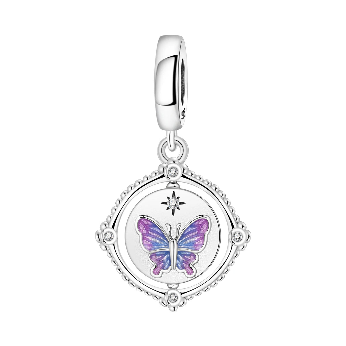 925 Sterling Silver Plated Bee Sunflower Butterfly Charm Pendant Fine Jewelry Women DIY Bracelet Necklace Birthday Party Gift