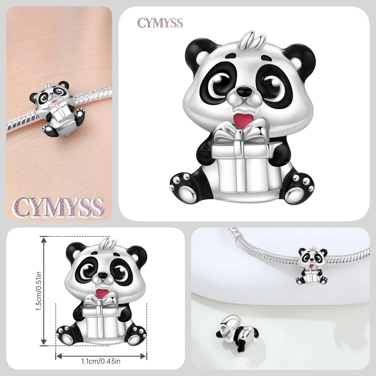 925 Sterling Silver Cute Pet Animal Lion King Pendant DIY Jewelry Beads for Women Bangle Bracelet Necklace Birthday Party Gifts