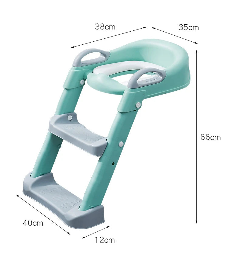 1-8 Years Children's Potty Baby Toilet Seat With Adjustable Ladder Infant Toilet Training Folding Seat Baby Potty Training Seat
