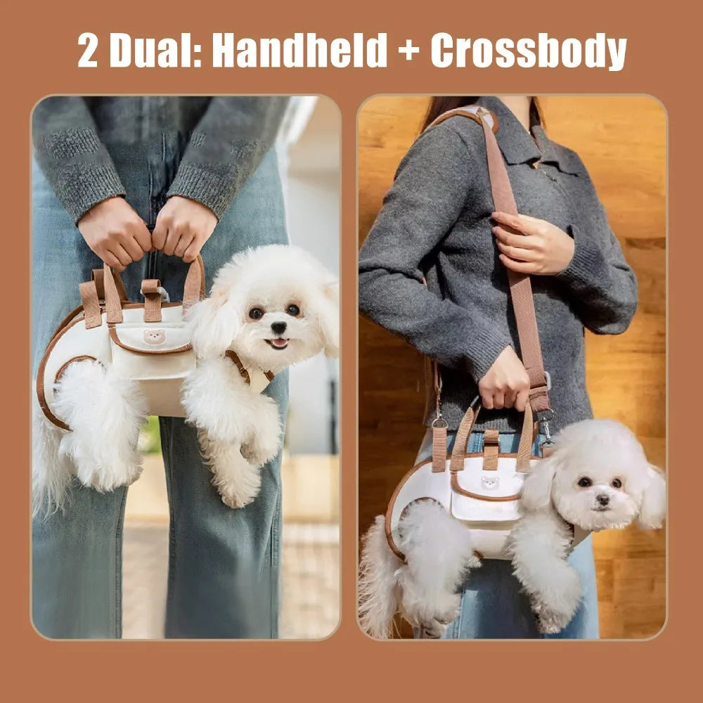 Traction Backpack Dog Leash Cat Dog Harness Portable Small Dog Carrier Sling Bag Hands-Free Outdoor Travel Backpack Dog Supplies