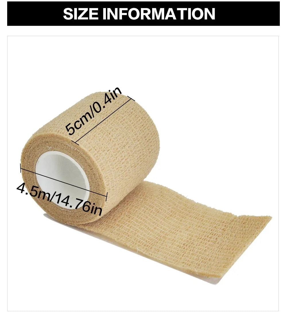 6/12/24pcs Self Adhesive Bandage Wrap, Cohesive Bandage Wrap for Sport & Athletic, Breathable Vet Wrap for Wounds