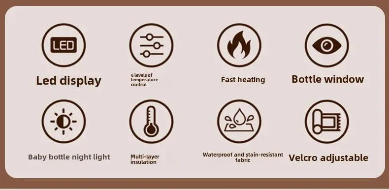 Multifunctional USB Baby Bottle Warmer with Smart Temperature Control Screen High Capacity Feeding Bottle Warmer for Newborns