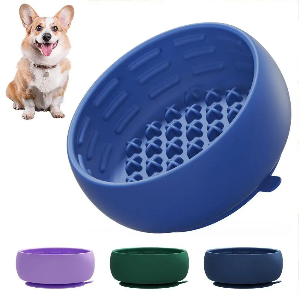 Unique Slow-feeding Reducing Dog's Overeating Bloating Dog Bowl Non-slip Anti-spill Pet Silicone Tableware Portable Feeding Bowl