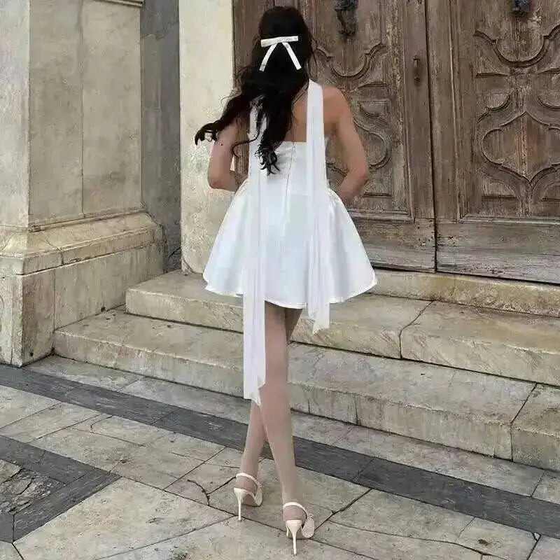 Avrilyaan Off Shoulder Backless Sexy A-line Dress Women 2025 Elegant Party Dress Strapless Bodycon Mini Summer Dress Vestidos