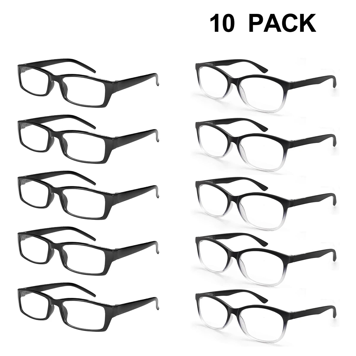 1/2/3/4/10/20pcs Autofocus Power Anti-Blue Light Reading Glasses Smart Blue Light Automatic Zoom Eyeglasses Eye Protection