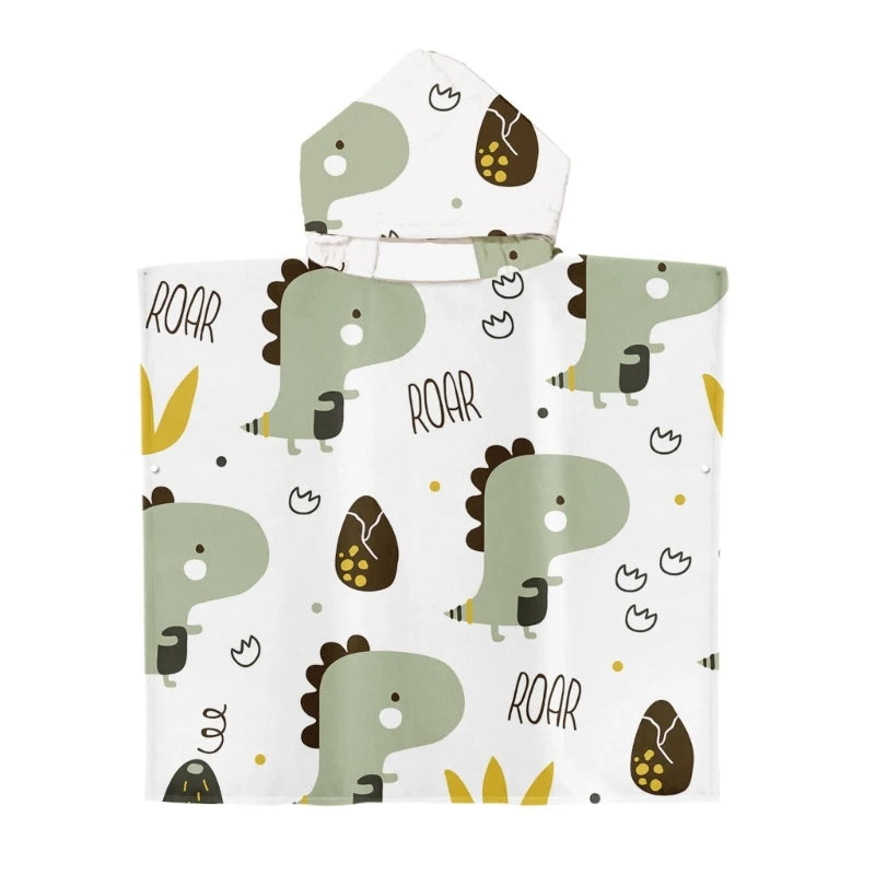 Toddler Kids Beach Towel Cotton Bathrobe Baby Boys Girls Dinosaur Animal Hooded Bathing Towel 60x60cm Children Dinosaur Blanket