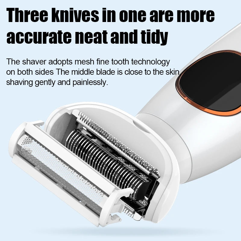 RESUXI 733 5 in 1 Multifunctional Women's Electric Epilator Face Shavers Eyebrow Trimmer Painless Bikini Trimmer Hair Removal