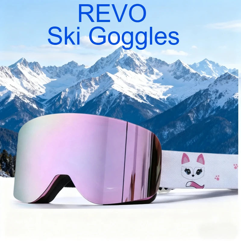 Double Layer UV400 Ski Goggles Anti-Fog Anti-UV UV400 REVO TPU Glasses Eyewear for Adult Skiing Outdoor Sports Snowboard Winter