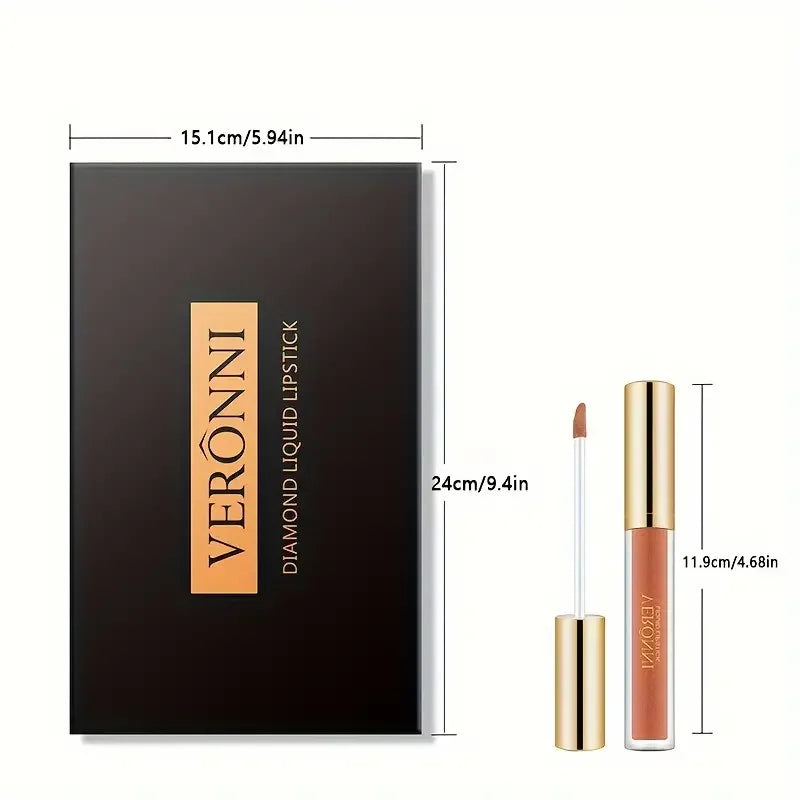 10 Colour Diamond Shimmer Lip Gloss Set,Glitter Shimmer Makeup Long Lasting lipsticks Makeup, Smudge Proof Lip Glaze Valentine's