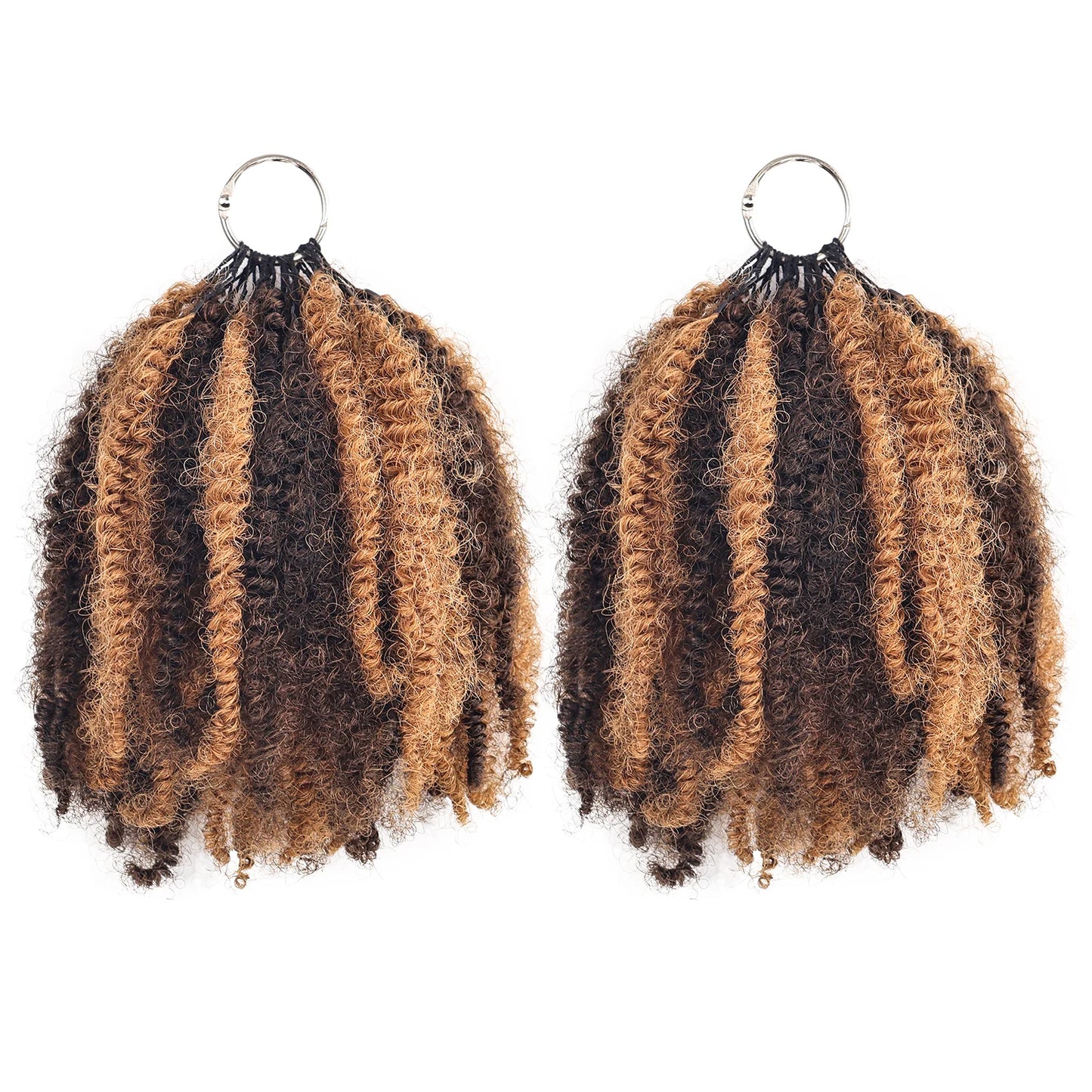 12A Afro Kinky Braiding Human Hair #430 Curly Extensions Crochet Braiding Hair 12-18Inchs  Pre-Separated Crochet Feather Hair