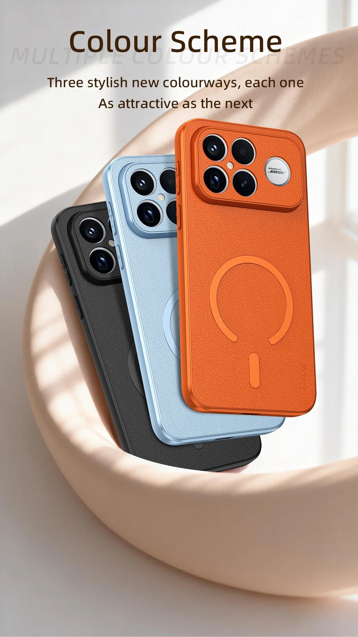 For POCO F8 Ultra Goat Leather TPU Frame Shockproof Case For Redmi K90 Pro Max Built-in Magnetic Strip Lens Protection Shell