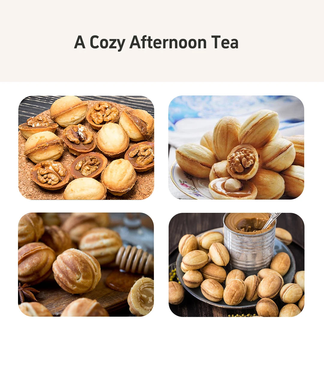 Electric Walnut Cake Waffle Maker With Nuts 12 Holes Cooking Kitchen Biscuits Making for Baking Business Nuts Waffle