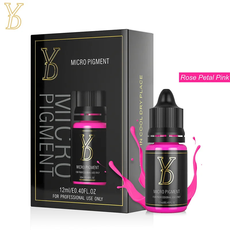 YDPMU 15 Colors Liquid Lip Pigment Tattoo Ink Professional Permanent Makeup Micropigmentation Beauty Lips Cosmetic Supply 12ML