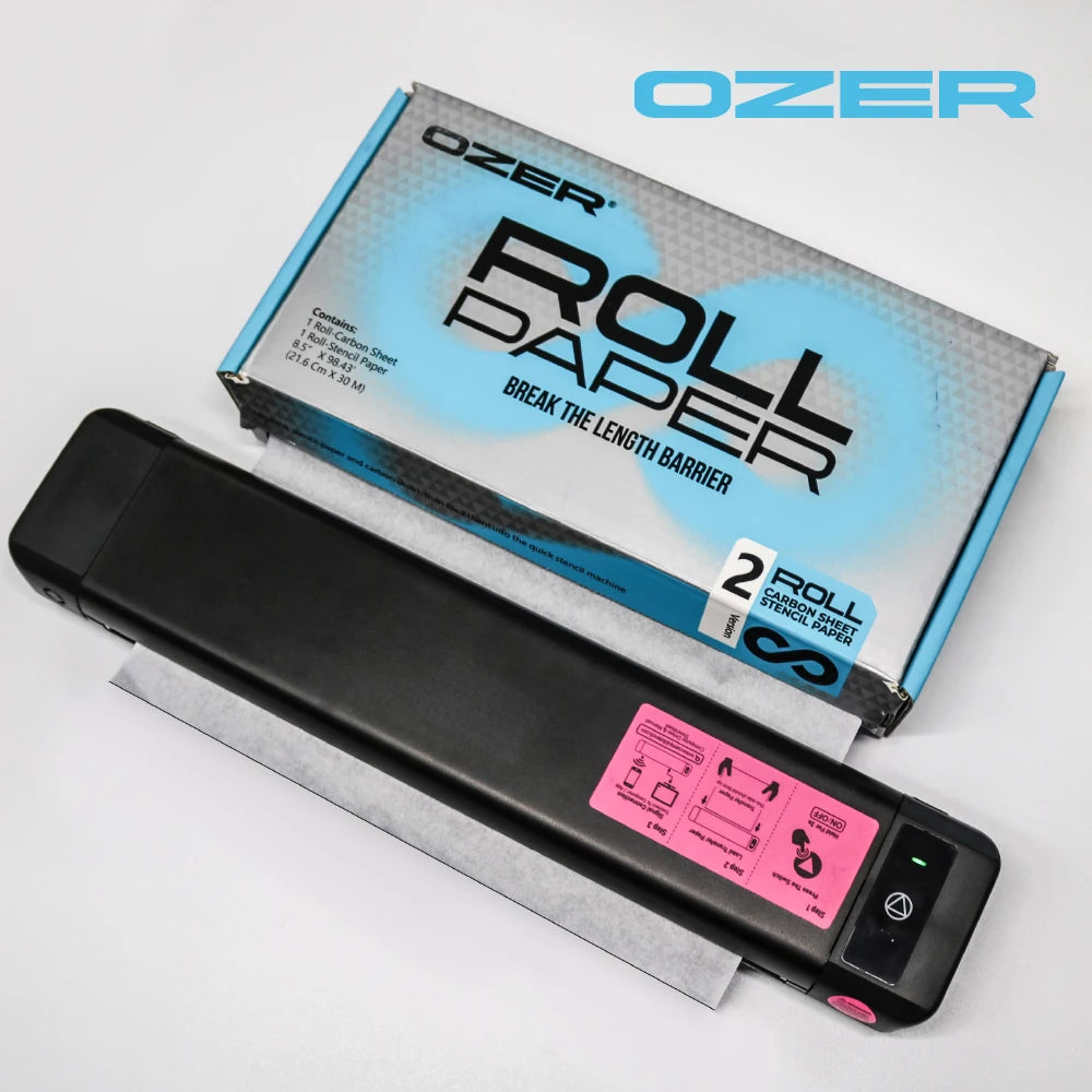 OZER Tattoo Transfer Paper Rolling Paper Thermal Copier Template Paper for Thermal Printer Tattoo Paper for Tattoo Supplies