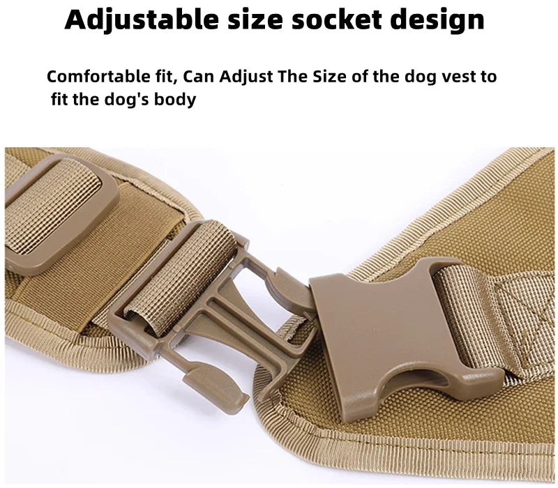 Tactical Military Vest Pet German Shepherd Golden Retriever Tactical Training Dog Harness and Leash Set For All Breeds Dogs